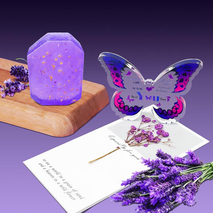 Birthday Gifts Spa Gift Baskets for Women, Birthday Gift for Her, Lavender Spa Kit, Lavender Bath Sets