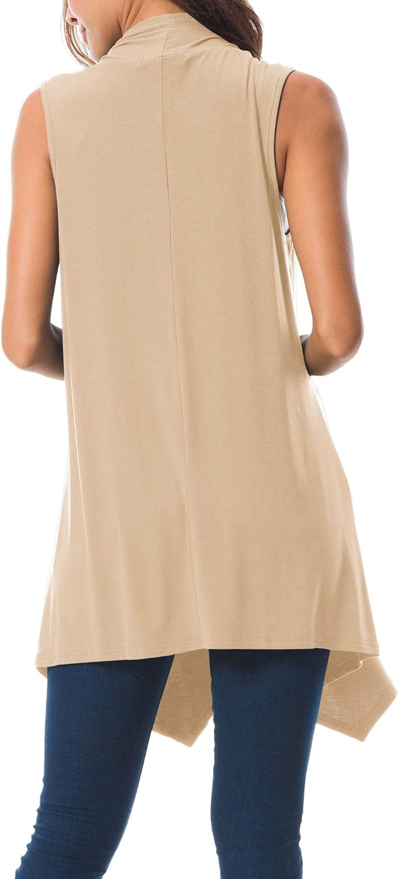 Women'S Sleeveless Cardigan Summer Open Front Vest Lightweight Cool Coat