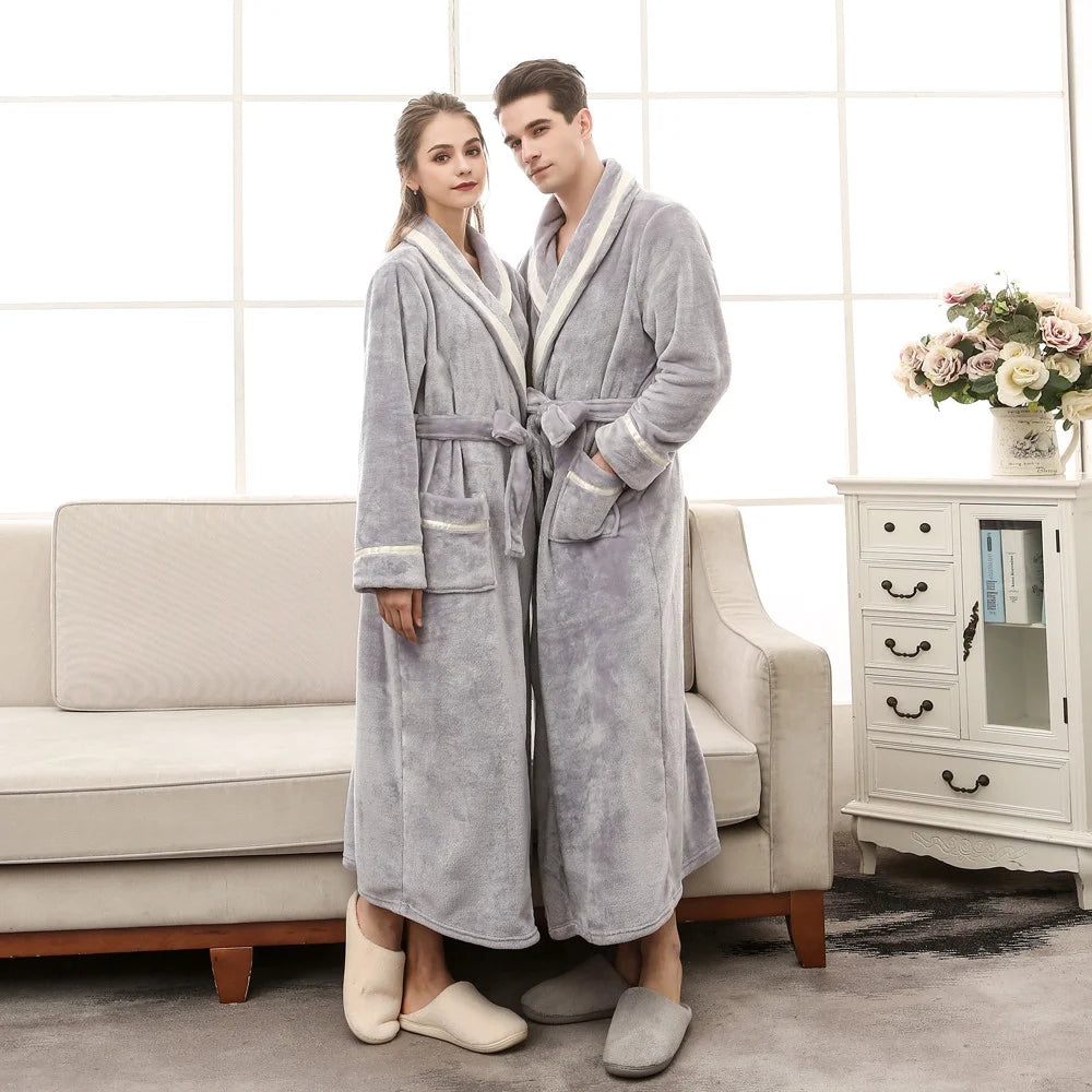 Women'S Cotton Robe plus Size Bathrobe Lightweight Spa Soft Sleepwear Full Length Loungewear House Robes with Pockets