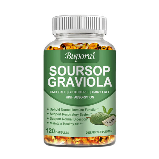 Soursop Graviola - Immune Enhancement Promote Digestion & Cellular Health, Improve Mood and Relieve Stress - 120 Capsules