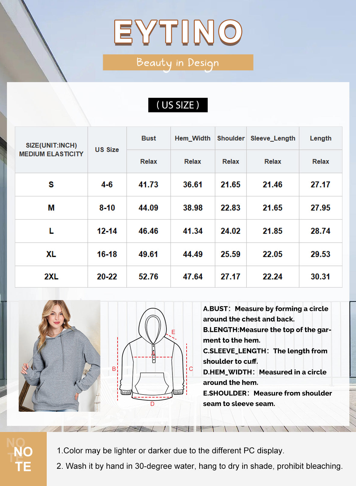 Womens Sweatshirts Hoodies Sweatshirt Long Sleeve Waffle Hoodies Pullover Casual Oversized Hooded Sweatshirts with Pocket Gray M
