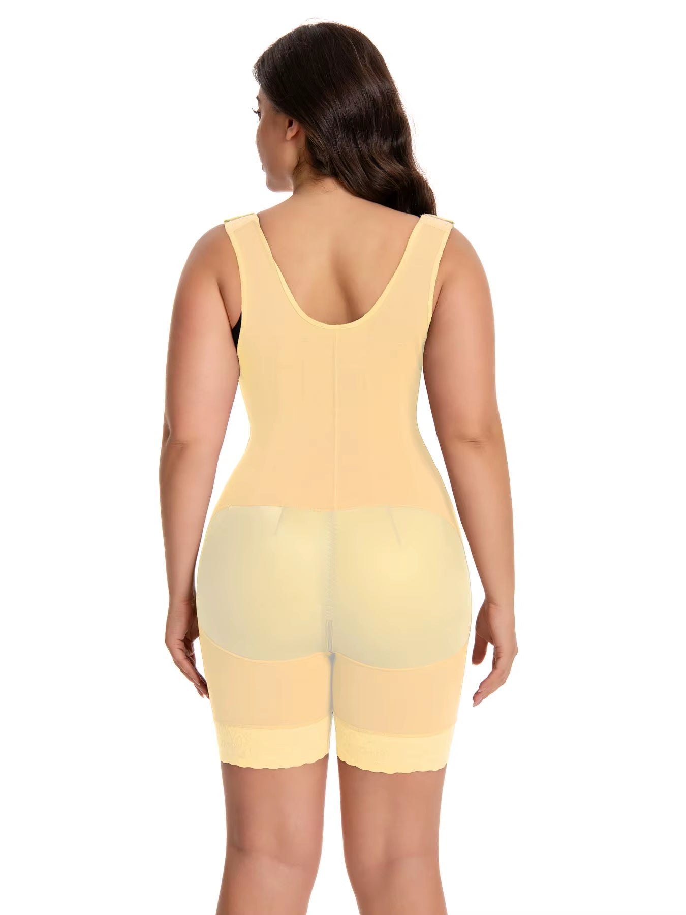 Women’S High-Waisted Lace Bodysuit Shapewear – Fajas Colombianas Tummy Control Body Shaper, Full Coverage Zipper Slimming Garmen