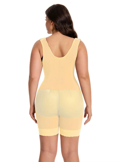 Women’S High-Waisted Lace Bodysuit Shapewear – Fajas Colombianas Tummy Control Body Shaper, Full Coverage Zipper Slimming Garmen