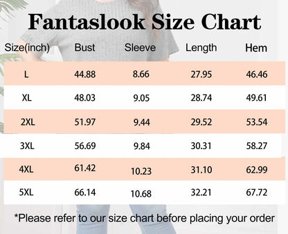 Womens plus Size Tops Crewneck Short Sleeve Shirts Casual Loose Tunic Tops Curved Hem Summer Blouses