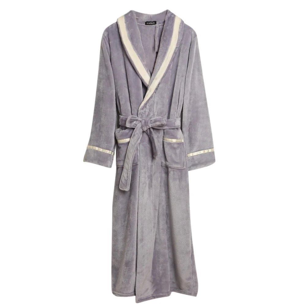 Women'S Cotton Robe plus Size Bathrobe Lightweight Spa Soft Sleepwear Full Length Loungewear House Robes with Pockets