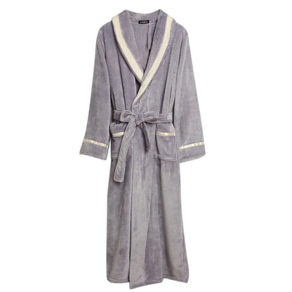 Women'S Cotton Robe plus Size Bathrobe Lightweight Spa Soft Sleepwear Full Length Loungewear House Robes with Pockets