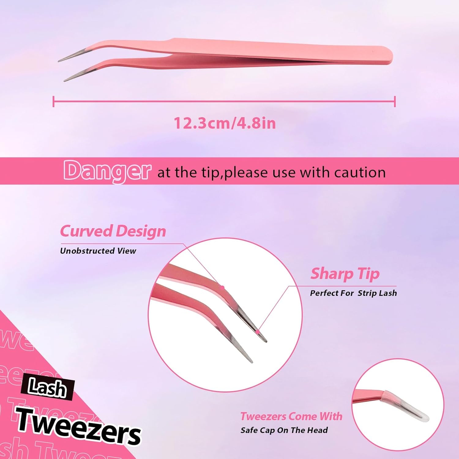 Lashes Kit with Glue and Tweezer Cat-Eye Lashes Flu-Ffy 18Mm Fox Eye Lashes, Curly Volume Eyelashes Faux Mink Lashes, That Look like Extensions Lashes Wispy Natural Look 7 Pairs Pack(Kits-Xk05)