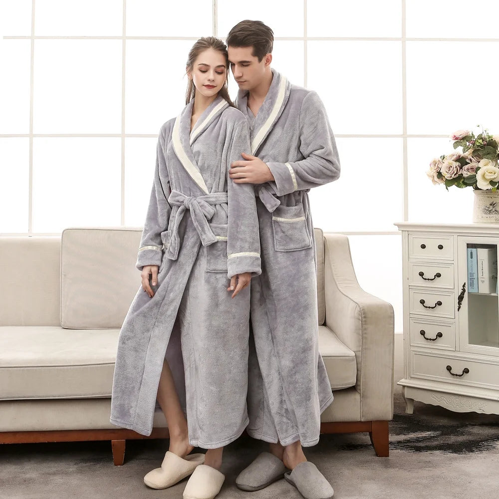 Women'S Cotton Robe plus Size Bathrobe Lightweight Spa Soft Sleepwear Full Length Loungewear House Robes with Pockets