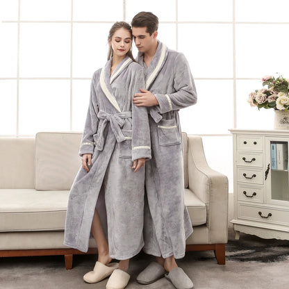 Women'S Cotton Robe plus Size Bathrobe Lightweight Spa Soft Sleepwear Full Length Loungewear House Robes with Pockets