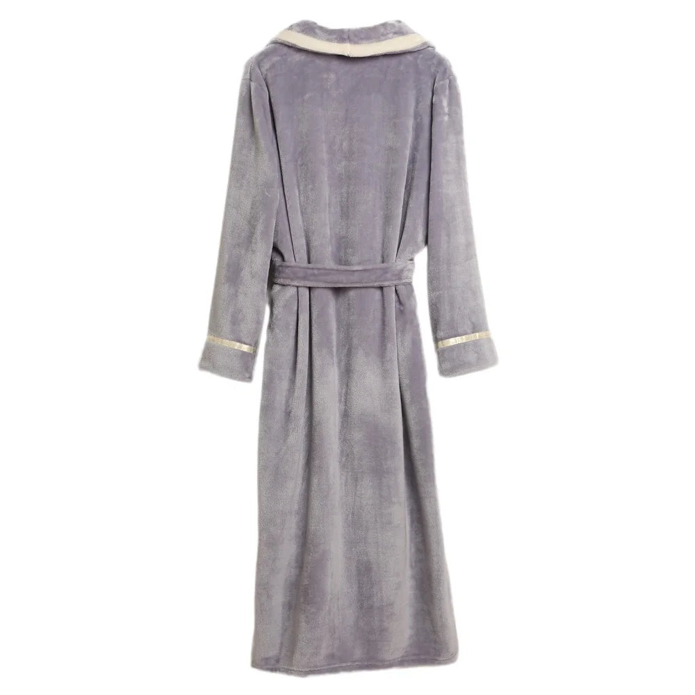 Women'S Cotton Robe plus Size Bathrobe Lightweight Spa Soft Sleepwear Full Length Loungewear House Robes with Pockets