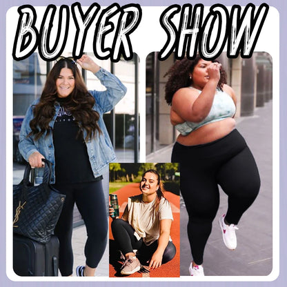 Women'S High Waist Yoga Pants with Pockets plus Size Leggings Tummy Control Workout Yoga Leggings