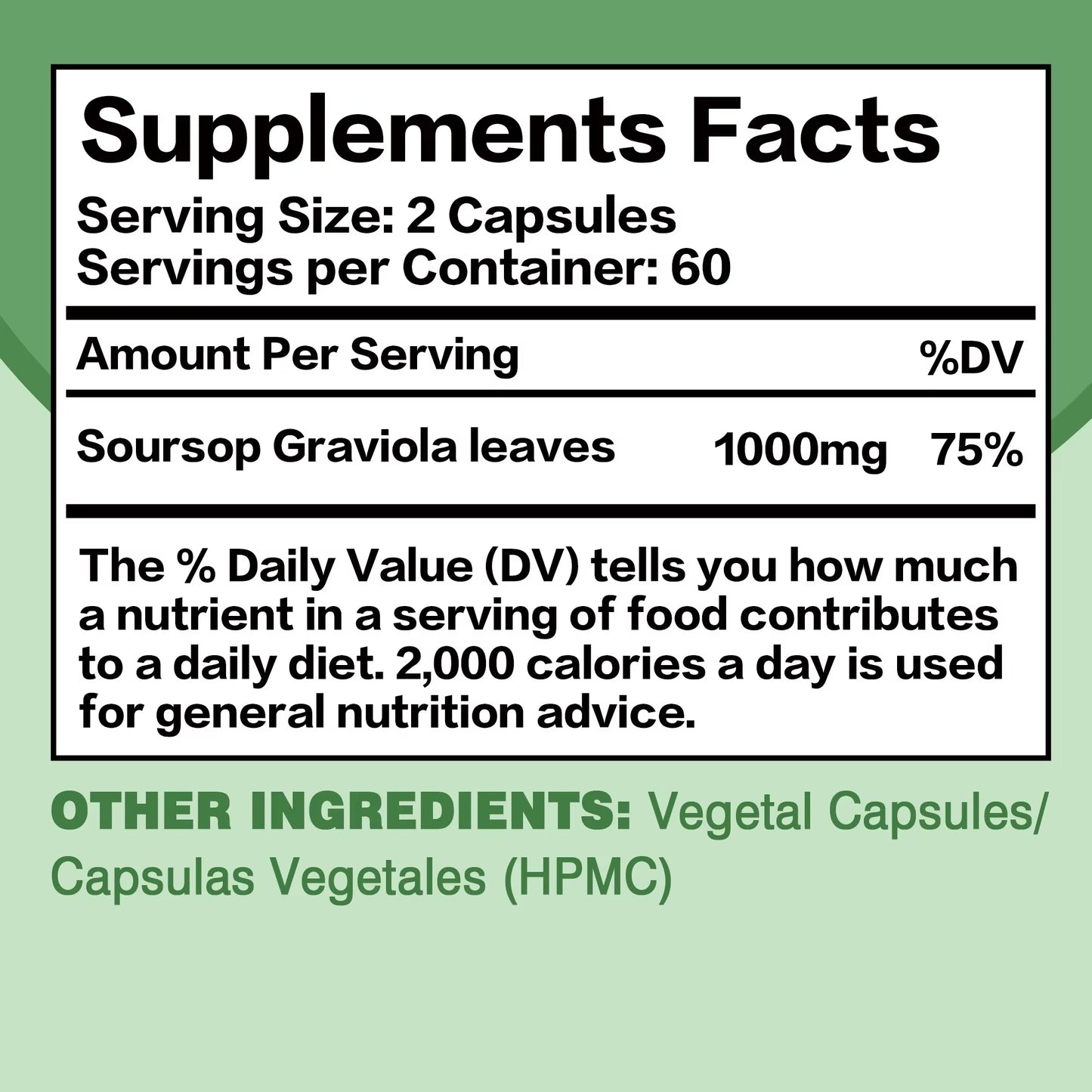 Soursop Graviola - Immune Enhancement Promote Digestion & Cellular Health, Improve Mood and Relieve Stress - 120 Capsules
